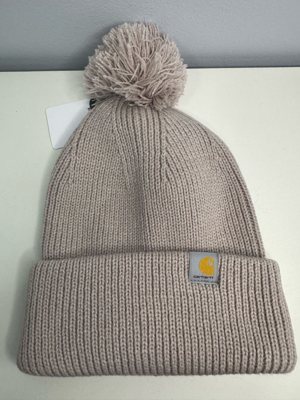 Carhartt Women's Pom Pom Knit Beanie - Light Taupe
